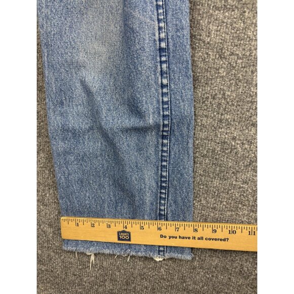 Lawmans Jeans Womens W28xL29 Denim Straight Leg High Rise Distressed Raw Hem - Picture 6 of 8